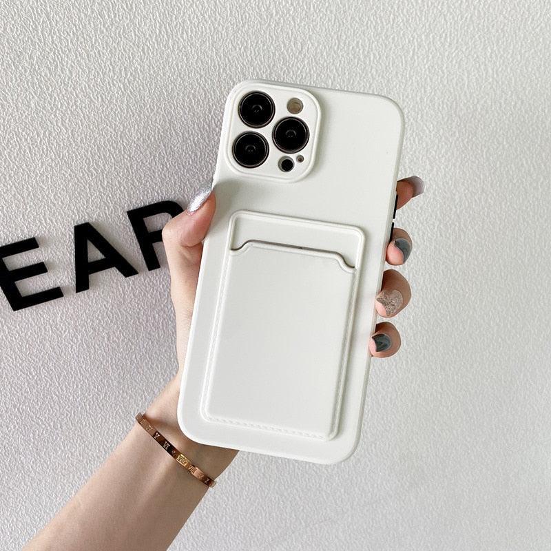 Soft Silicone Wallet Case for iPhone 14/13 Pro Max