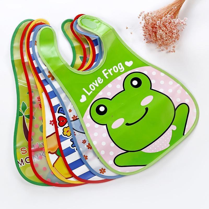 Bavoirs imperméables ajustables à imprimé animal pour enfants