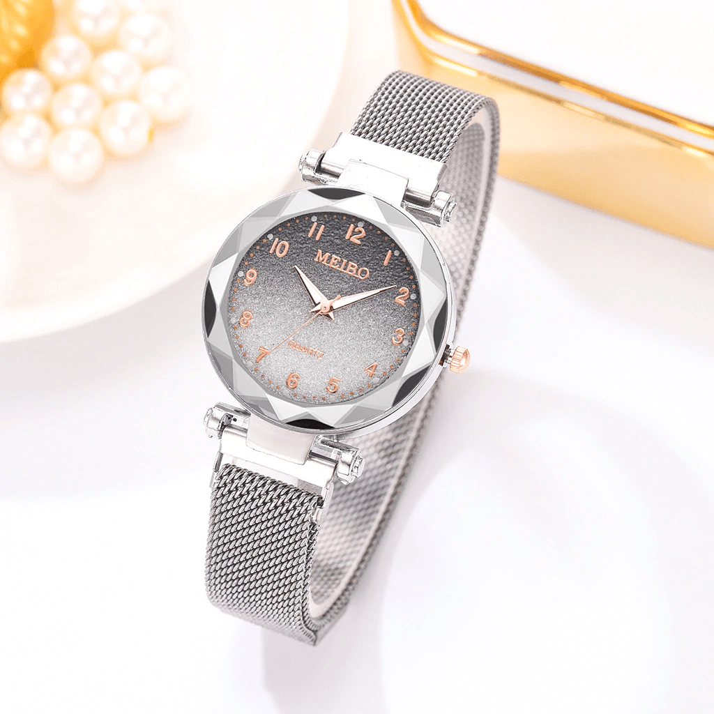Montre de Luxe à Couleur Dégradée pour Femme avec Boucle Magnétique