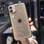 Coque de téléphone transparente à paillettes brillantes pour modèles d'iPhone