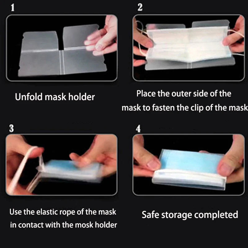 Dustproof Mask Folder Container Foldable Face Masks Folder Clip Safe Pollution Disposable Mask Storage Case Box Organizer - Korvel