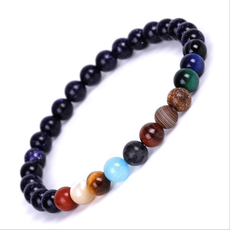 Galaxy Solar System Bracelet - Natural Stone Jewelry