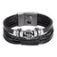 Bracelet en cuir tressé tendance pour hommes et femmes