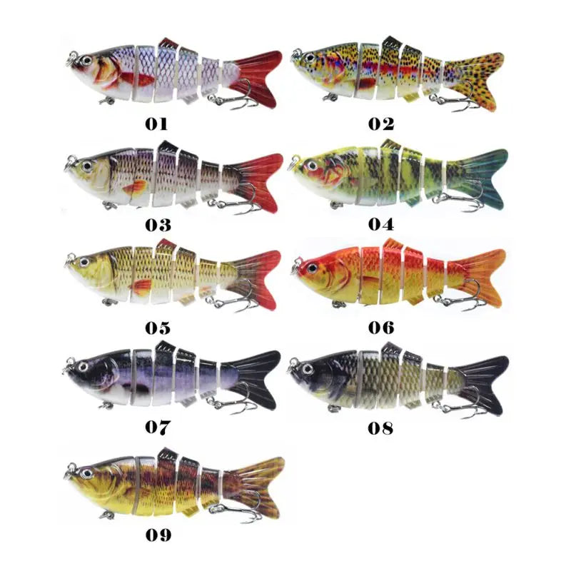 10cm 16.5g Multi-section Lure With Ring Beads Simulation Luya Multi-section Lure Submerged Bionic 6-section Lure - Korvel