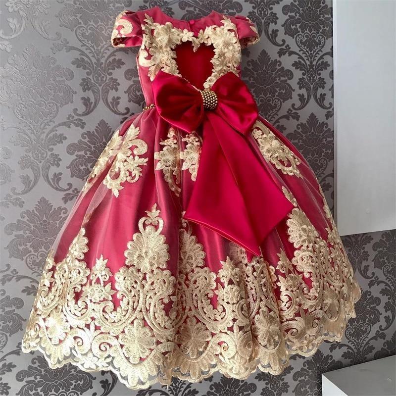 Robe de Princesse de Luxe Fait Main avec Nœud