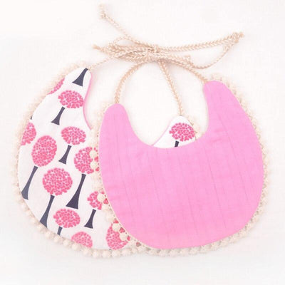 Bibs Infantiles de Doble Capa - Algodón Lino Elegante para Niños Pequeños