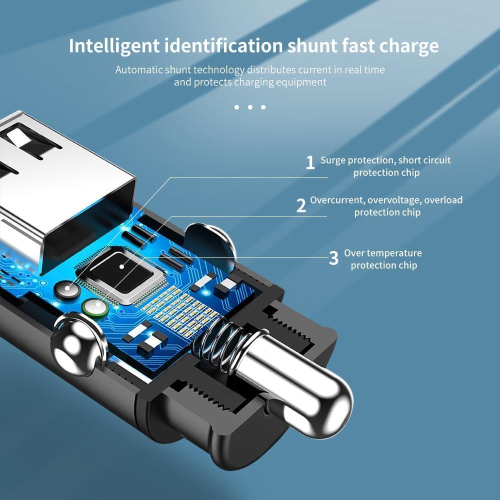 Chargeur de voiture Mini Blanc Quick Charge 3.0 - Adaptateur USB à charge rapide