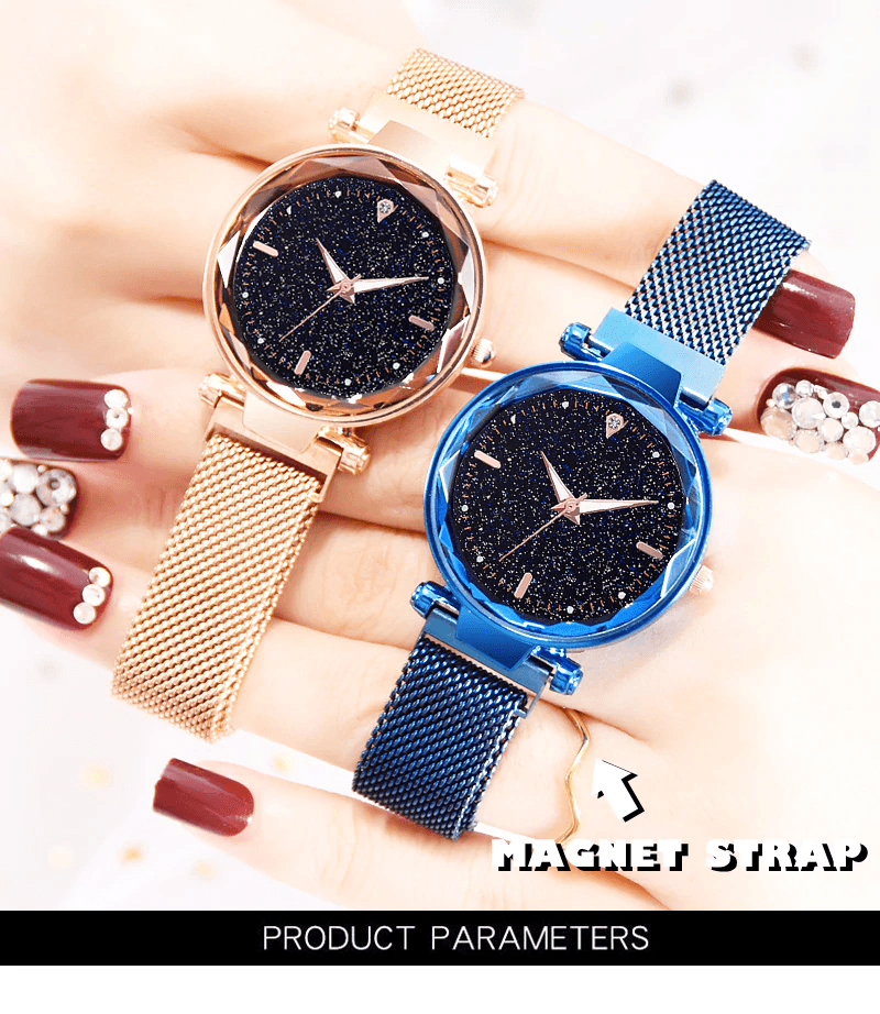 Montre de Femme Luxe Ciel Étoilé - Design Magnétique Étanche