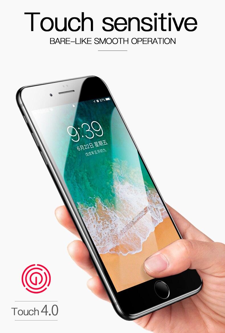 Protecteur d'écran en verre trempé à bords incurvés premium pour iPhone