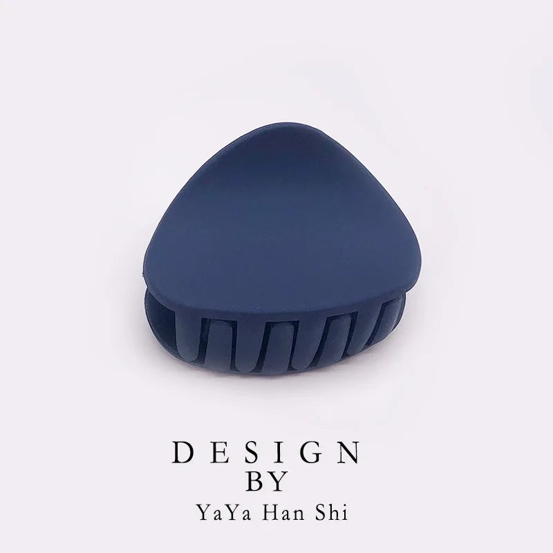 Korean Fashion Design Women Hair Claw Solid Color Hair Crab Retro Square Scrub Hair Clips - Korvel