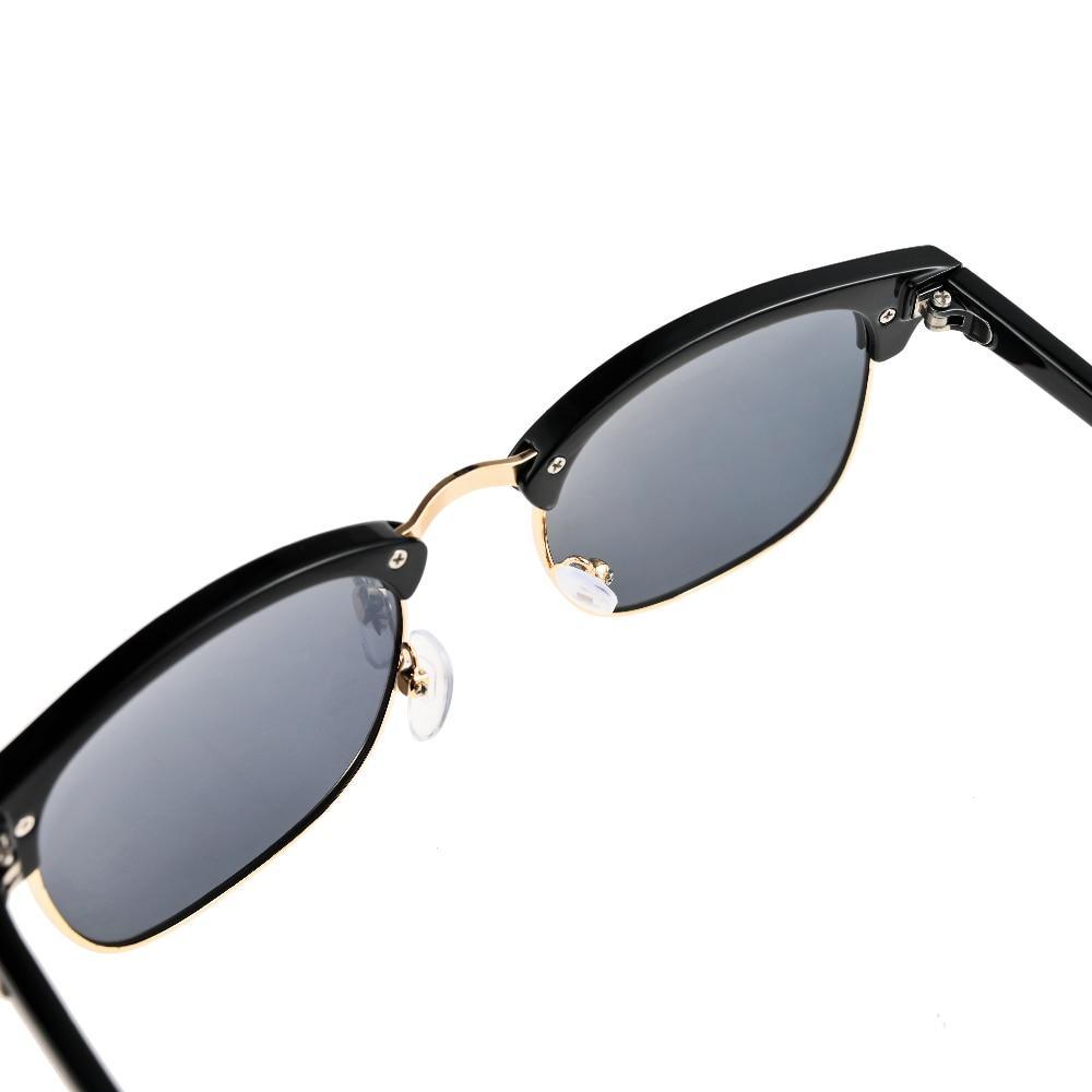 Gafas de sol polarizadas semi-rimless vintage clásicas