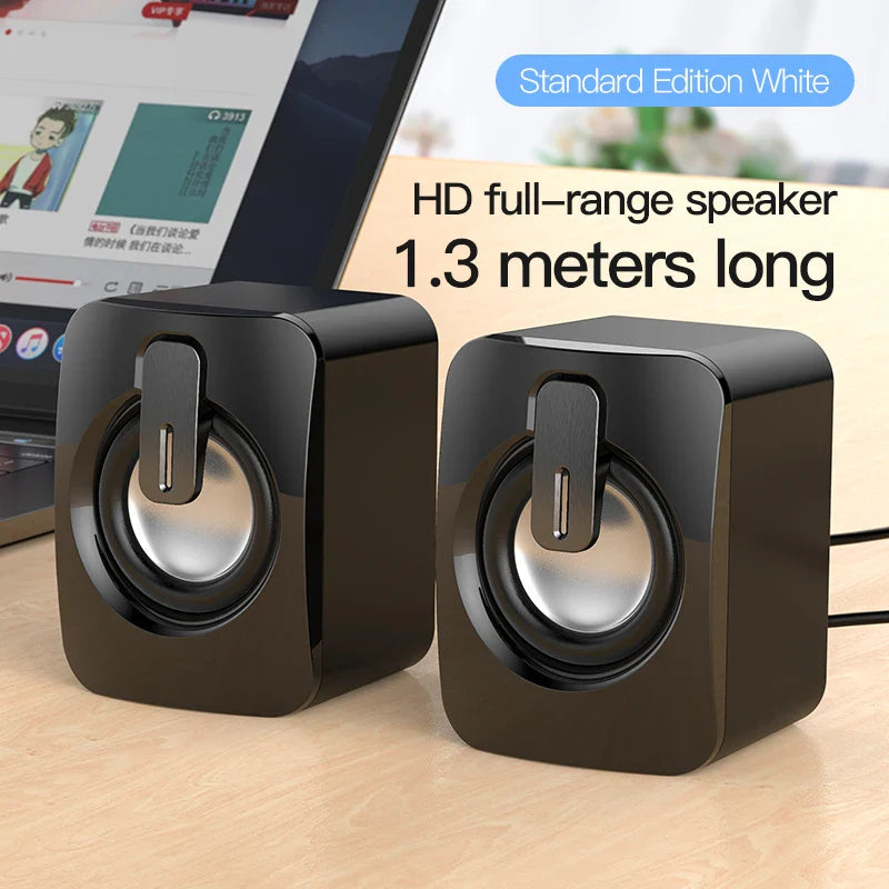 Mini Computer Speaker USB Wired Speakers 3D Stereo Sound Surround Loudspeaker For PC Laptop Notebook Not bluetooth Loudspeakers - Korvel