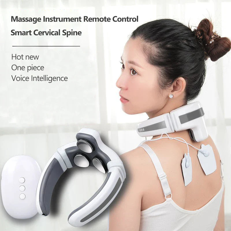 Smart Shoulder Neck Massager Electric Neck Massage  Health Care Relaxation Three Heads Relieve Stress  Fatigue Pain Relief tool - Korvel