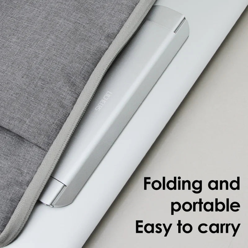 Notebook heat dissipation invisible bracket metal folding bracket base multifunctional portable storage bracket laptop stand - Korvel