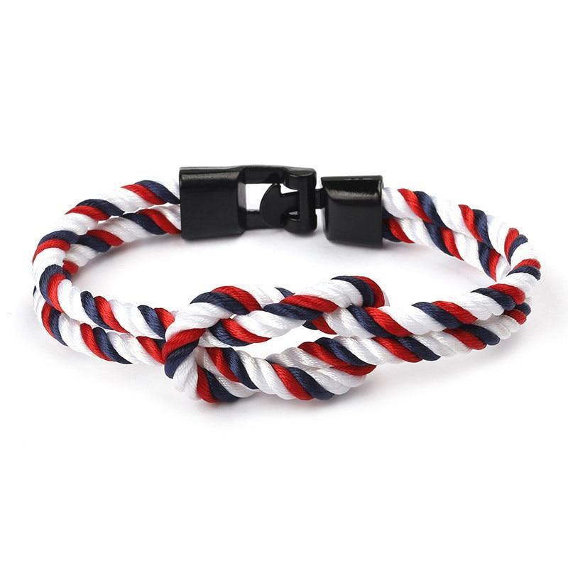 Bracelet en Nylon Tressé Multicouche Moderne et Élégant