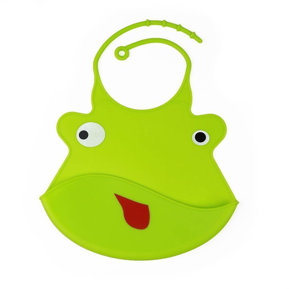 Bavoirs en silicone ajustables avec des designs de dessins animés amusants