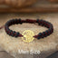 Luxury Handmade Tree Charm Bracelet - African Jasper Braided Design