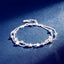 Elegant 925 Sterling Silver Double Layer Star Bead Bracelet for Women