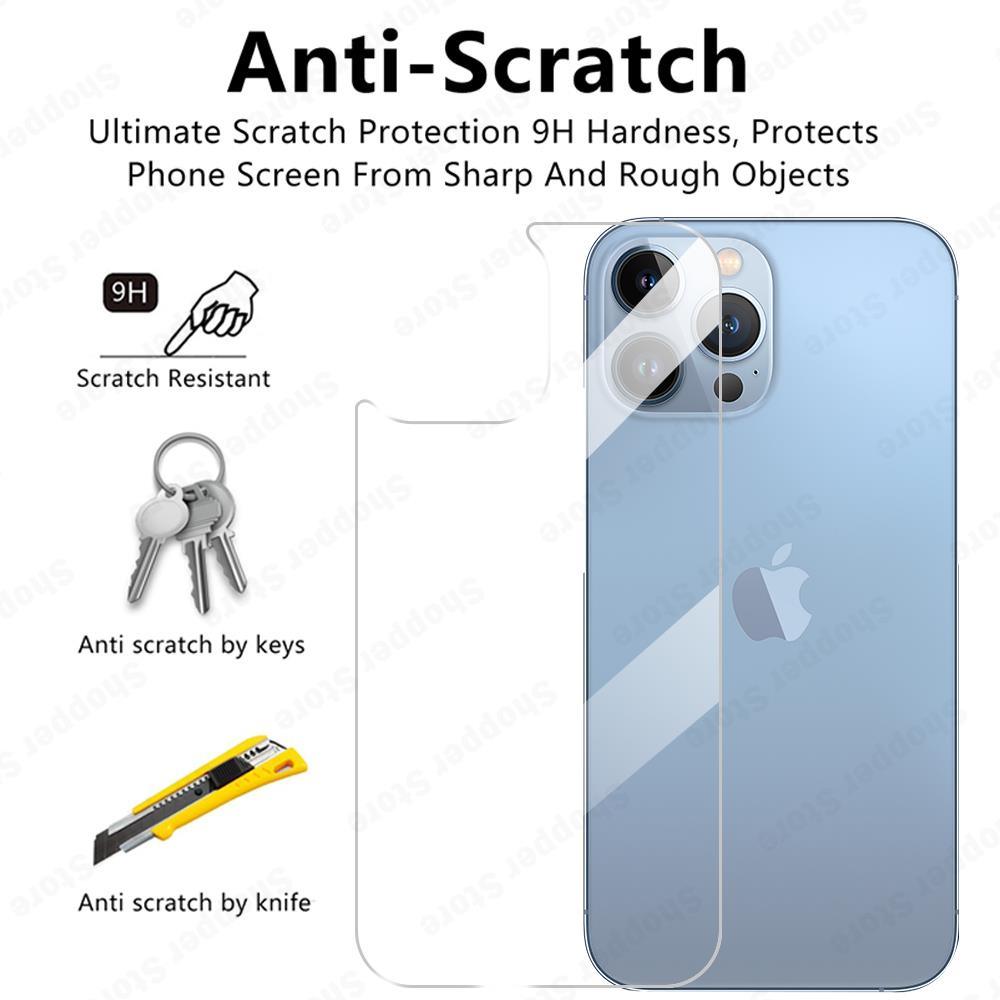 Protector de Espalda de Vidrio Templado Premium para Modelos de iPhone