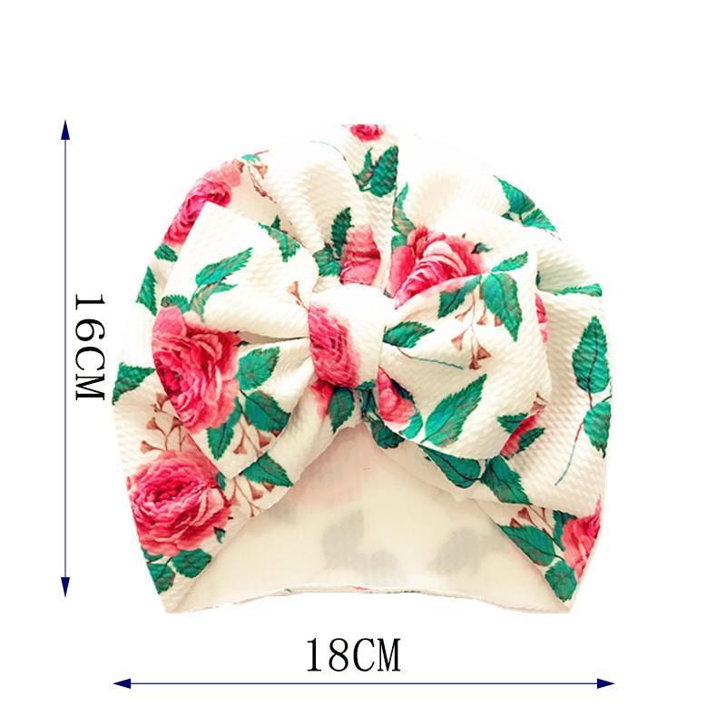 Chapeau Élégant en Fleurs pour Filles - Bonnet Turban pour Tout-Petits