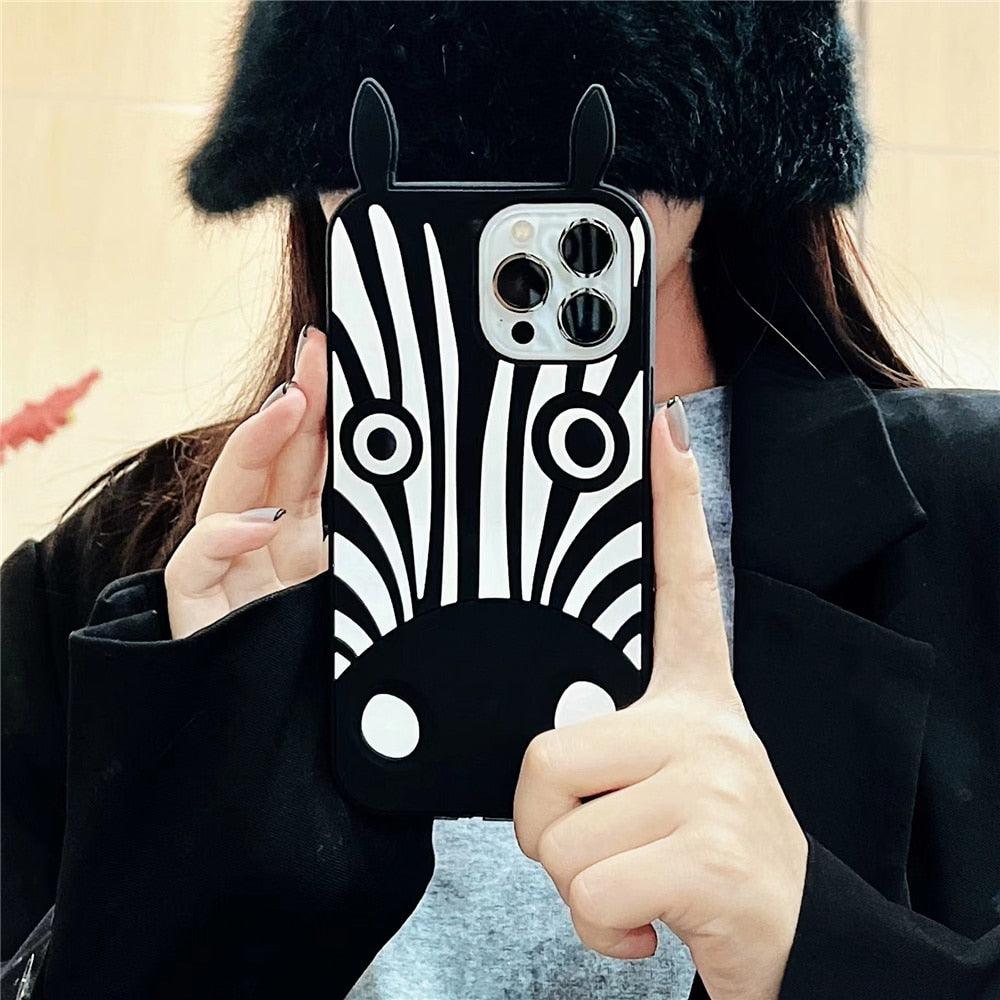 Cute 3D Cartoon Dog Silicone Phone Case for iPhone