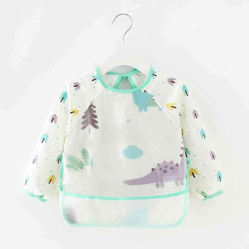 Adorable Waterproof Long Sleeve Baby Feeding Smock with Cartoon Design - Korvel