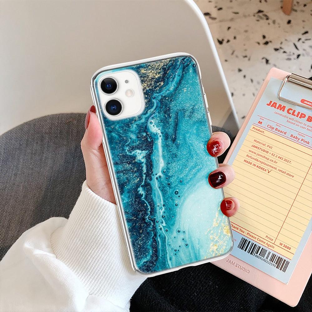 Fashion Marble Pattern Phone Case for iPhone Models