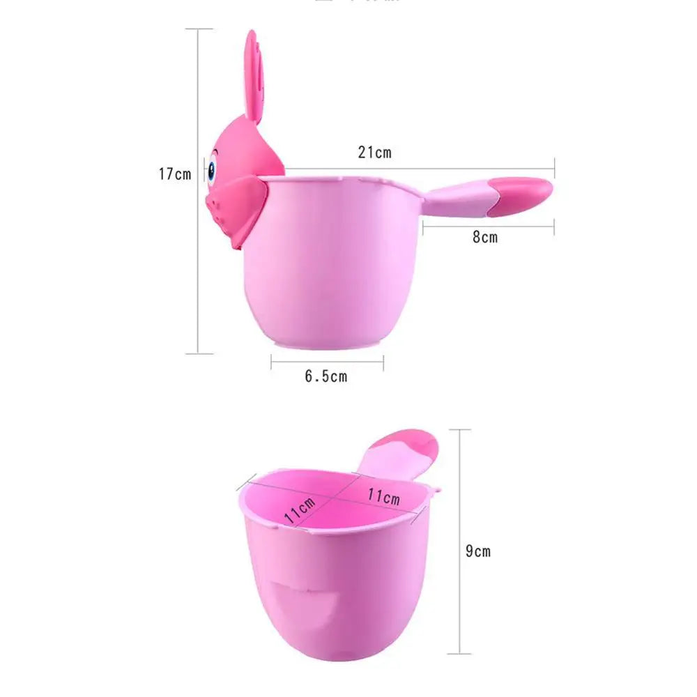 Infant Child Shower Shampoo Cup  Baby Cartoon Newborn Shower Cup Baby Shower Watering Spoon Bathing Cup - Korvel