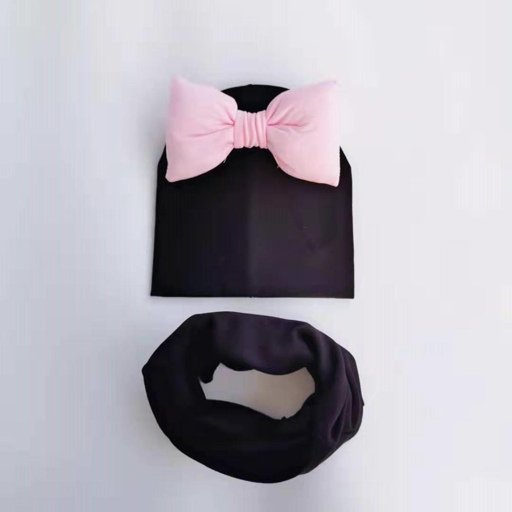 Chapeau en Coton Premium pour Bébé avec Nœud et Écharpe