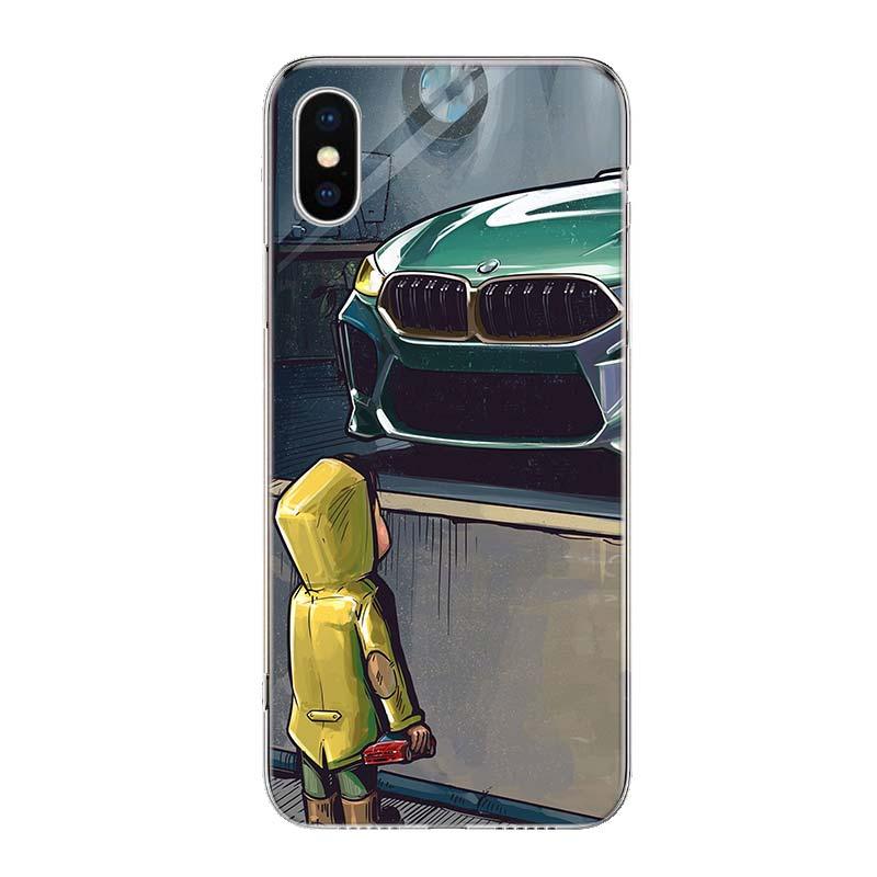 Boy See Sports Car Drift Phone Case for iPhone