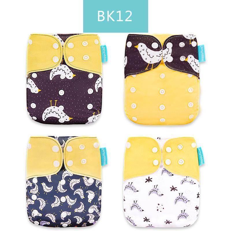 4PCS Eco-friendly Adjustable Cloth Diapers Set for Babies