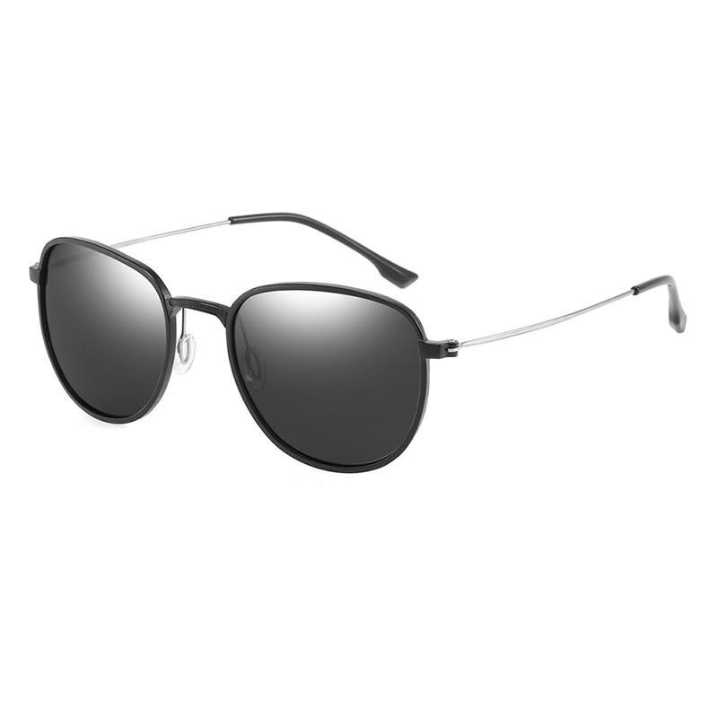 Gafas de sol polarizadas hexagonales de aluminio con protección UV400