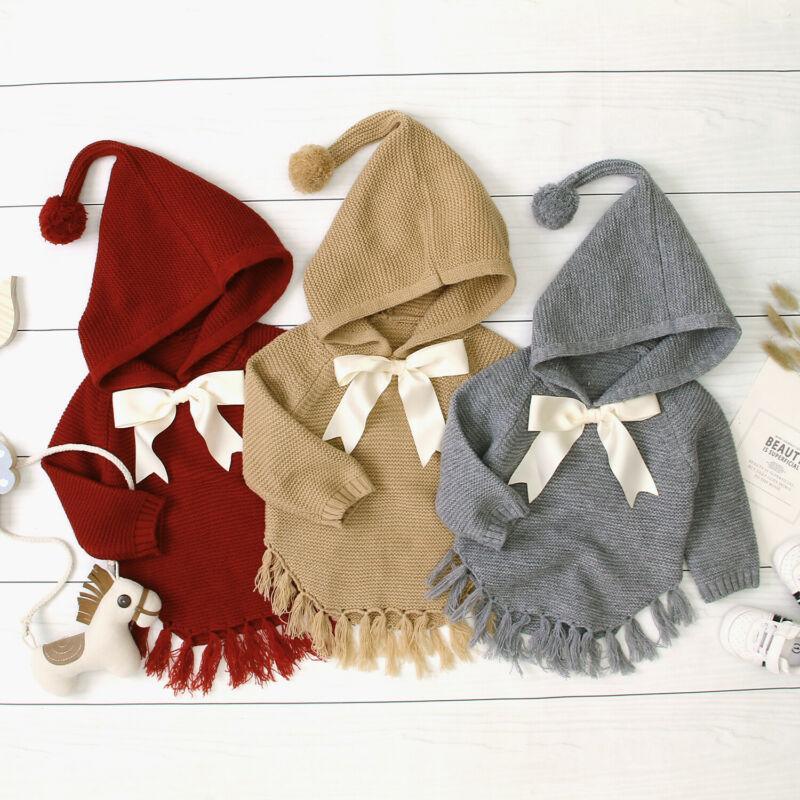 Luxury Modern Toddler Knitted Tassel Pullover Coat