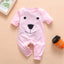Floral Dinosaur Car Printed Baby Romper - Long Sleeve