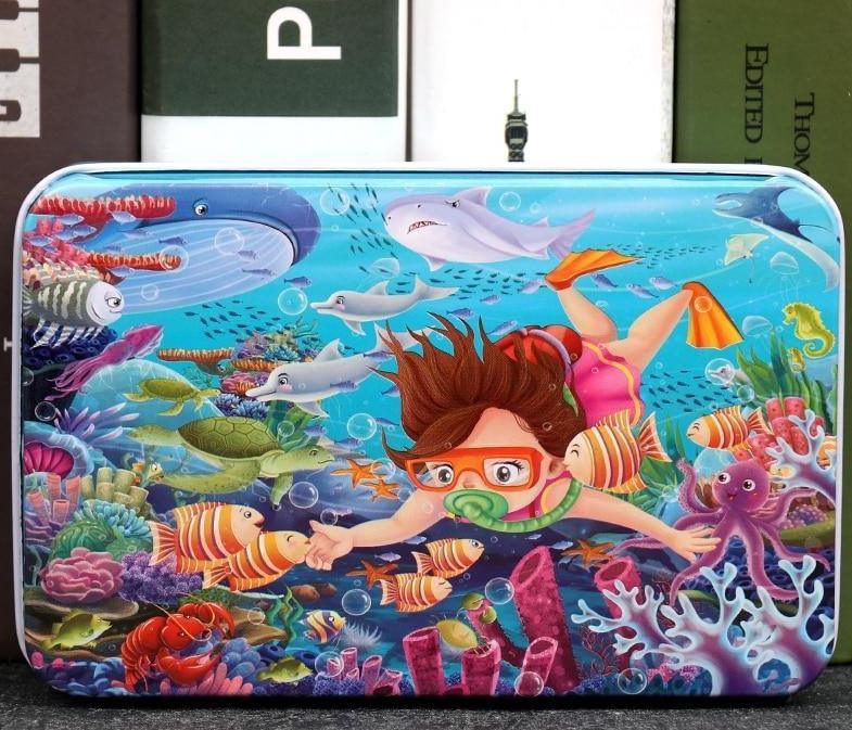 Puzzle en bois cartoon d'animaux de 60 pièces pour enfants