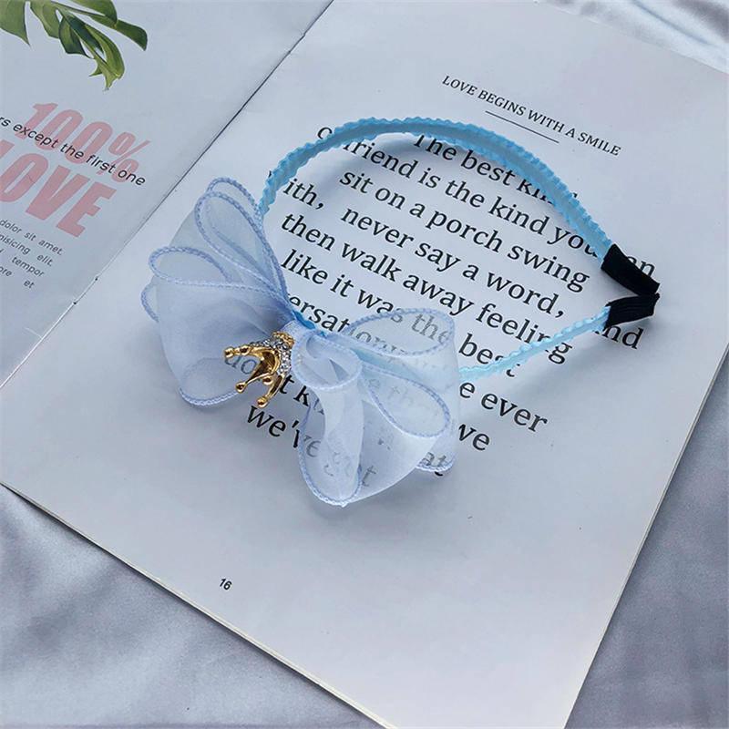 Luxury Pearl Handmade Bowknot Crown Headband for Baby Girls