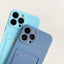 Soft Silicone Wallet Case for iPhone 14/13 Pro Max