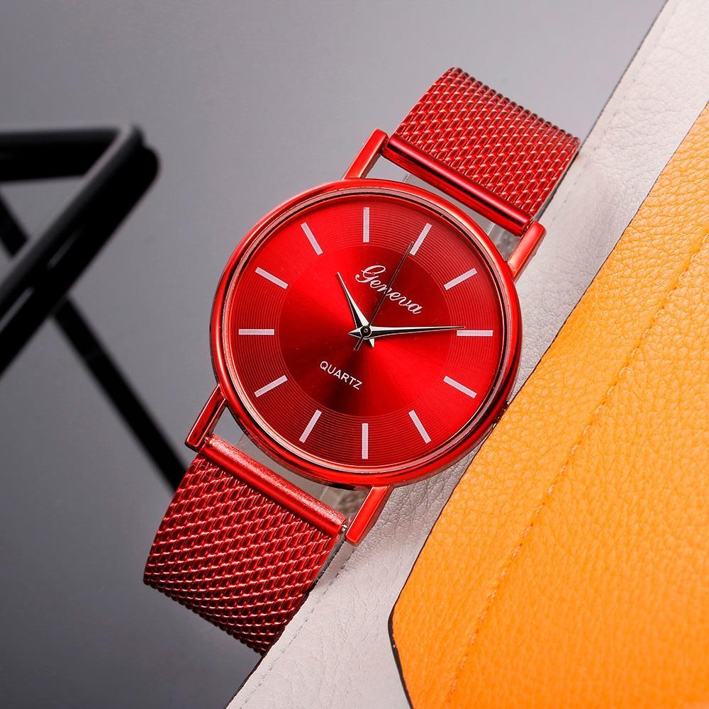 Montre à Quartz Décontractée pour Femmes avec Bracelet en Silicone Élégant