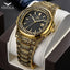 ONOLA Luxury Retro Golden Stainless Steel Watch for Men