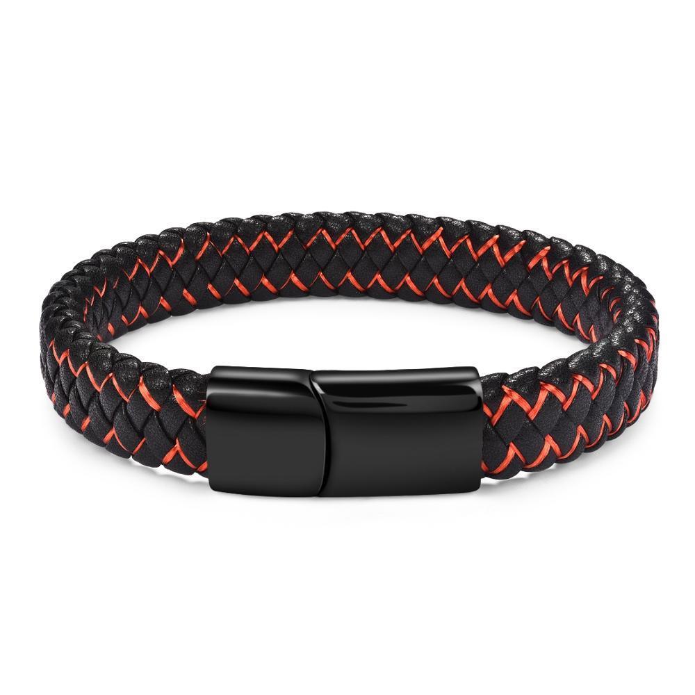 Handmade Luxury Modern Leather Braided Bracelet for Men