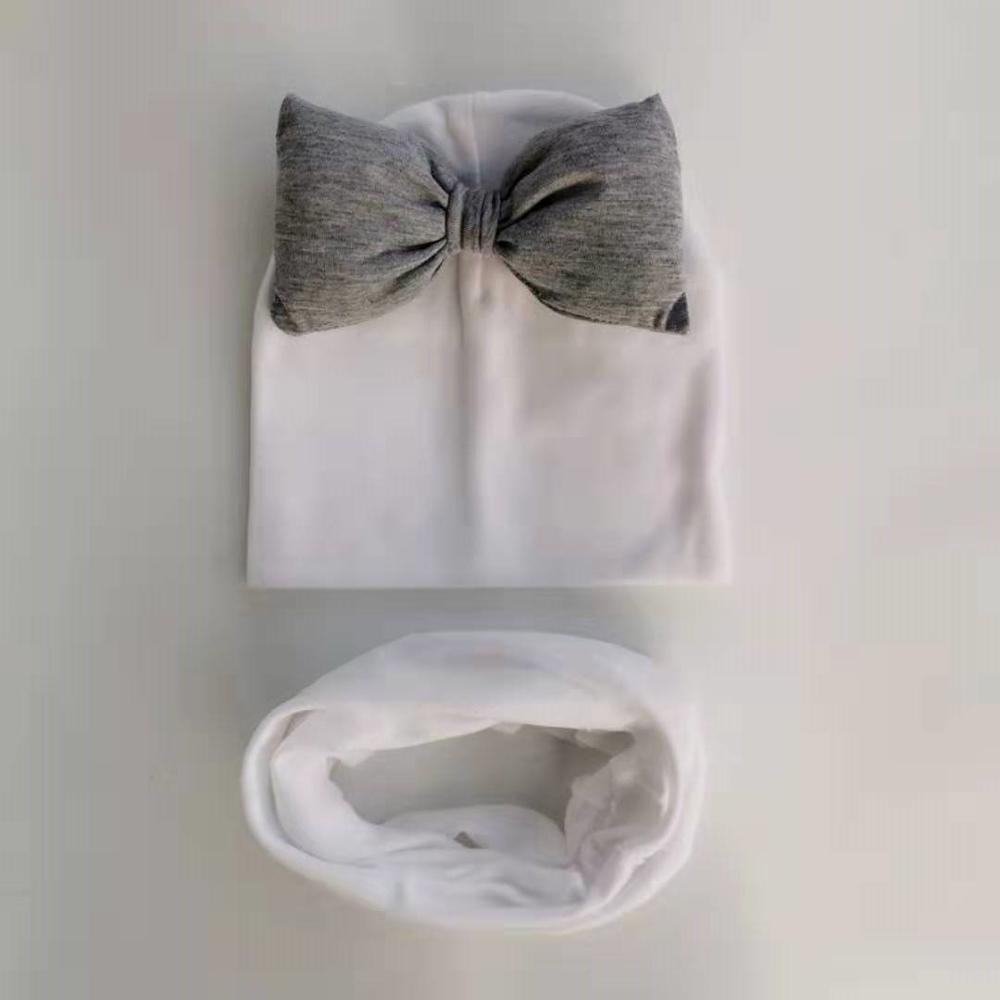 Chapeau en Coton Premium pour Bébé avec Nœud et Écharpe