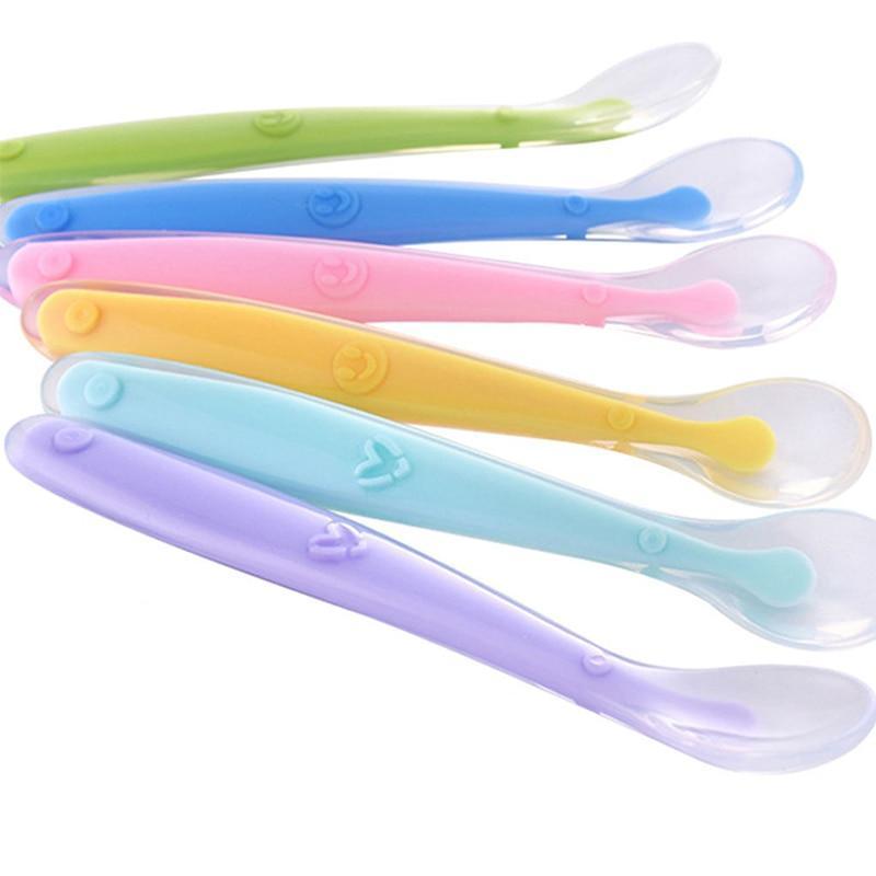 Silicone Baby Soft Soup Spoon - Colorful Feeding Essential