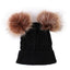 Charming Newborn Baby Winter Knit Hat with Pompom