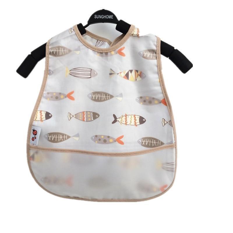 Bavoirs en Cartoon Ajustables pour Bébé - Tissu Imperméable