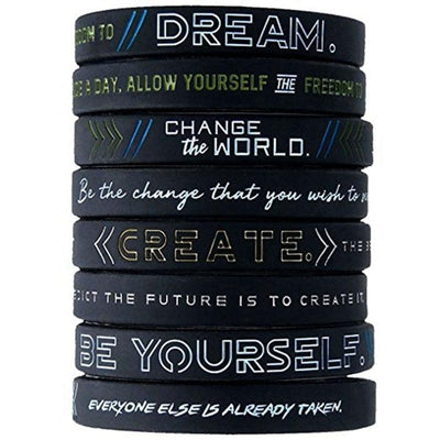 Silicone Motivation Wristband - Unique Men's Bracelet