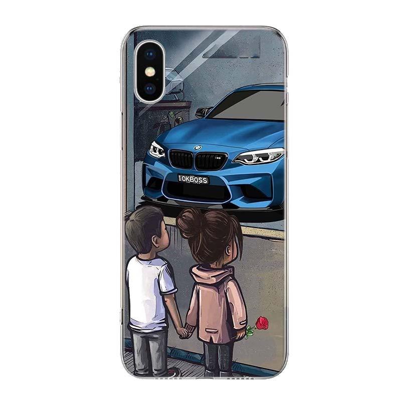 Boy See Sports Car Drift Phone Case for iPhone