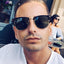 Gafas de sol polarizadas semi-rimless vintage clásicas