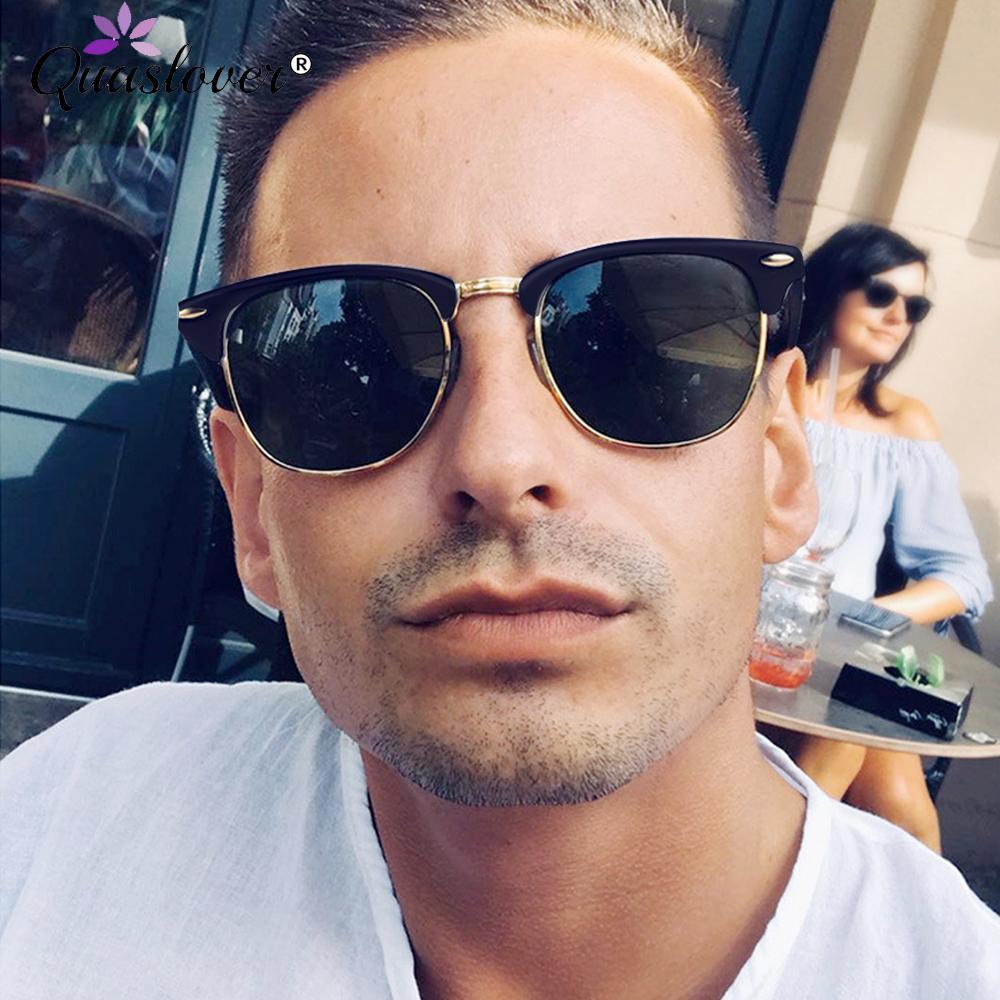 Gafas de sol polarizadas semi-rimless vintage clásicas