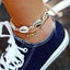 Bracelet de cheville en coquillage étoilé bohème de luxe pour femmes