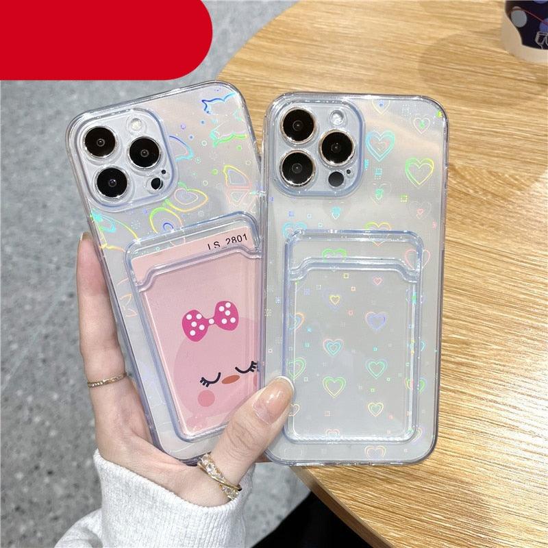 Funda de Cartera para iPhone Gradient Women Love